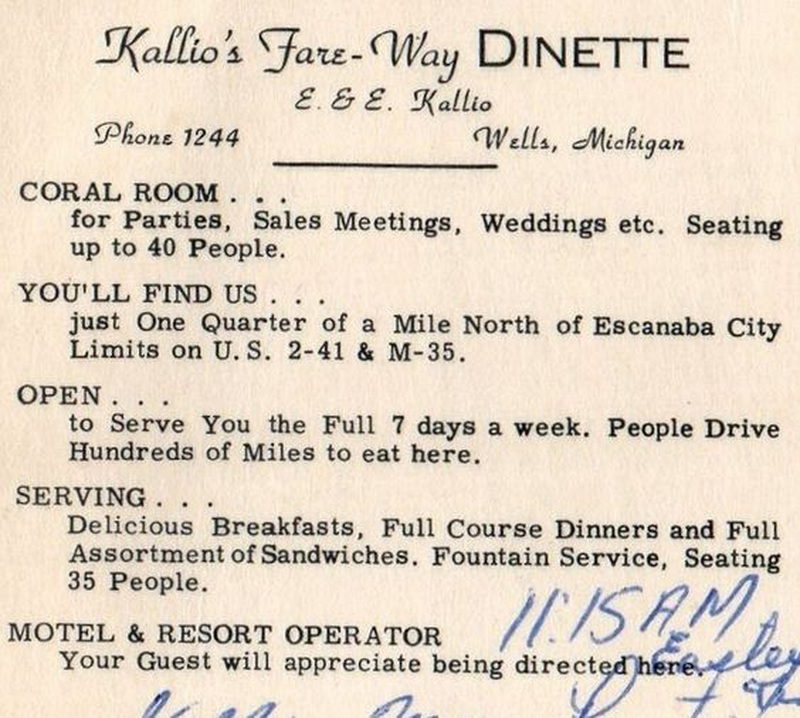 Fare-Way Dinette - Vintage Postcard (newer photo)